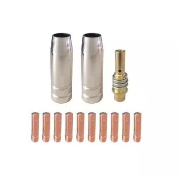 13 шт. 15AK расходные материалы для сварочной горелки 0,8 мм/1,0 мм/1,2 мм держатель наконечника газового сопла 15AK MIG MAG M6 0.8mm-B STYLE