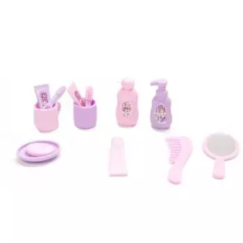13 шт. 1:12 Миниатюрные принадлежности для ванной комнаты для кукольного домика Мебель для ванной комнаты Аксессуары