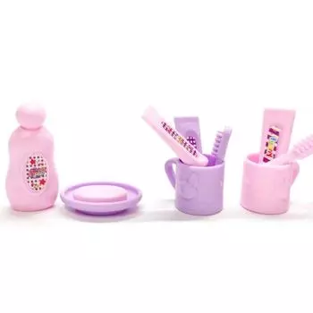 13 шт. 1:12 Миниатюрные принадлежности для ванной комнаты для кукольного домика Мебель для ванной комнаты Аксессуары