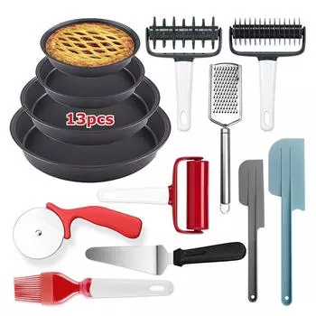 13 шт. антипригарная форма для выпечки набор инструментов для выпечки скалки нож для пиццы кухонная утварь
