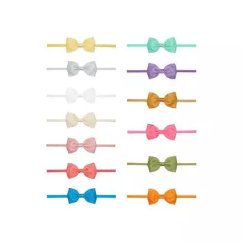 13 шт. Детские повязки на голову 2,75 дюйма Банты для волос из репсовой ленты Нейлоновые повязки на голову Аксессуары для волос для новорожденных младенцев детей девочек 13pcs