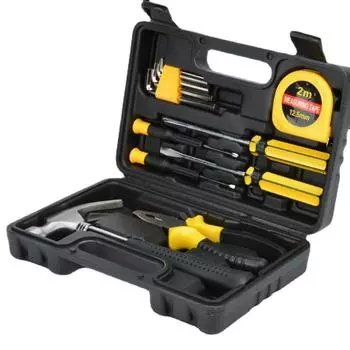 13 шт./компл., набор инструментов, бытовая фурнитура, набор ручных инструментов, набор для авторемонта, ящик для инструментов, ключ, молоток, рулетка, гаечный ключ, набор плоскогубцев, деревообрабатывающие инструменты 13pcs