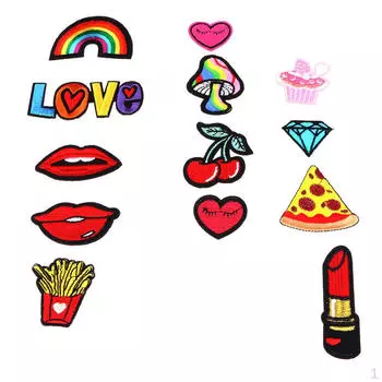 13 шт. милый мультфильм DIY аппликация вышивка пришить патч украшения для губ