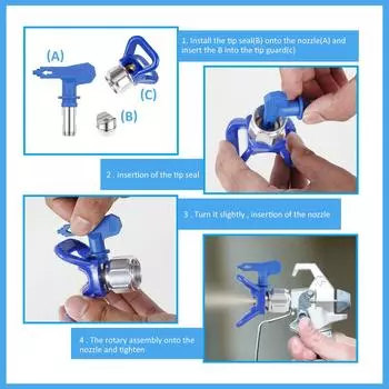 13 шт. набор безвоздушных распылительных насадок, реверсивные распылительные насадки, распылительная насадка для безвоздушного распылителя, детали распылительной машины синий