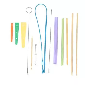 13 шт. Набор швейных петель из нержавеющей стали, простой вдеватель шнурка, набор инструментов, крючок для поворота петель для ткани