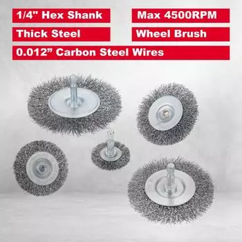 13 шт. Проволочная щетка для удаления ржавчины, 0,012 грубая углеродистая стальная обжимная проволочная щетка для дрели, 14 серебряный