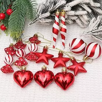 13 шт. рождественские конфеты звезда рождественский шар украшение рождественская елка подвесные украшения новогодний подарок рождественский домашний декор