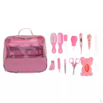 13 шт. Щетки для ухода за детской гигиеной розовый