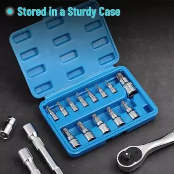 13 шт. вращающийся рукав прессование звездообразный шестигранный сливовый цвет головка комбинированный набор 1/4 3/8 и 1/2 привод T8-T70 наборы инструментов