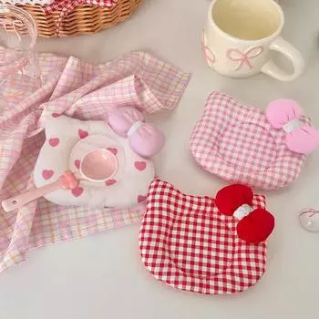 13 см*11 см хлопковая многофункциональная подкладка для кофейной чашки милый бант уникальный мультяшный кошачий орнамент 4 стиля