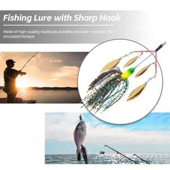 13 см/22 г разноцветные усы, рыболовная приманка с металлическим спиннером, острый крючок, вращение, блестки, искусственная приманка, пресноводные аксессуары для морской рыбалки розовый