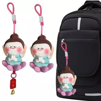 13 см Будда Лотос Мягкая игрушка Подвеска Брелок Рюкзак Клип Плюшевые Магнитные Руки A