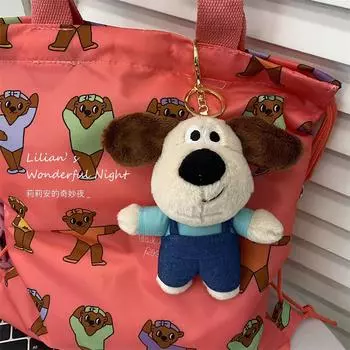 13 см Лилиан мультфильм щенок брелок пара мультфильм милая сумка очаровательная студентка креативная плюшевая кукла кулон A