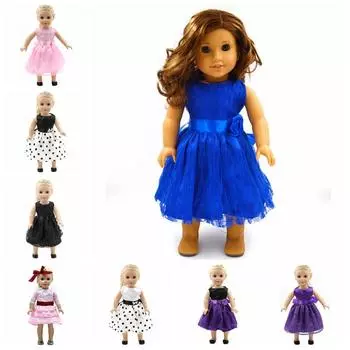 13 стилей, платье принцессы, кукольная одежда для девочек 18 дюймов, одежда и аксессуары для кукол