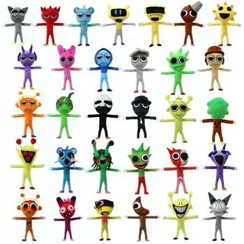 13 стилей Sprunki плюшевые игрушки мягкие куклы игровые игрушки мультфильм милый мягкий плюшевый Incredibox подушка игрушка для детей мальчиков подарок на день рождения