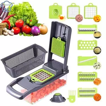 13 в 1 многофункциональная овощерезка терка для фруктов измельчители корзина для слива слайсеры 8 в 1 гаджеты кухонные принадлежности A