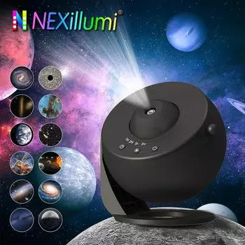 13 в 1 Планетарий Галактика Звездный проектор, Вращающаяся на 360° Лампа туманности, HD Изображение Большая площадь проекции Светодиодные лампы для детей, комнаты