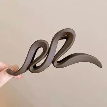 13cm Acrylic Hair Clips for Women Hairpin Solid Color Matte Wave Hair Claw Clip Hair Accessories Girls Headwear 4 Colors Size fits all