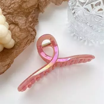 13CM Cross Hair Claw Clips Women Girls Oversize Shiny AB Colorful Crab Barrettes Ponytail Holder Hair Clamps Hair Accessories