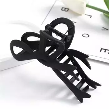 13CM Matte Hair Clips Vintage Ribbon Bow Hair Claws Crab Headwear Hairpins Shark Ponytail For Women Hair Accessories Barrettes