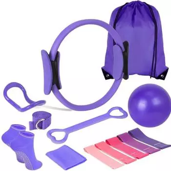 13Pcs/Set Portable Pilates Ball Set Body Shaping Professional Yoga Pilates Circle Improve Health with Storage Bag