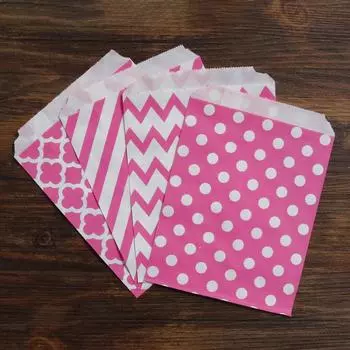 13x18 см крафт-бумажные пищевые упаковочные пакеты маленькие бумажные пакеты для пищевых продуктов для закусок, печенья красный