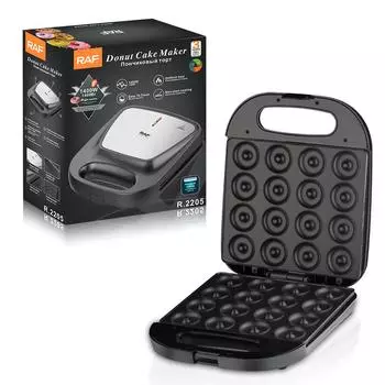 1400 Вт Мини-машина для приготовления пончиков на завтрак, хлебопечка, десерты с антипригарным покрытием, машина для выпечки тортов EU чёрный