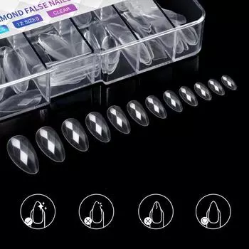 140/120 шт. накладные ногти Diamond Almond Nail Ballet, акриловые мягкие, полное покрытие, накладные ногти, инструменты для самостоятельного маникюра и наращивания