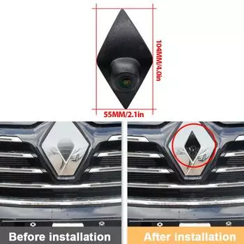 140° Fisheye AHD 1080P Автомобильная передняя камера с логотипом для Renault Megane 2 Clio 4 RS Master 3 Kadjar Scenic Fluence Captur Trafic CVBS 1080x720P