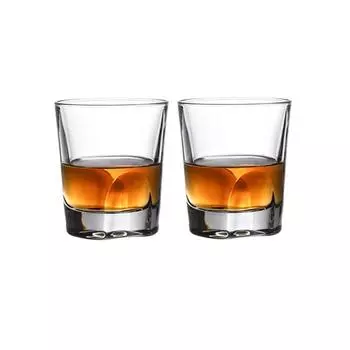 140 мл/255 мл 2 шт. модные толстодонные стаканы для виски, прозрачные европейские бокалы для бурбона, бренди, вина, дегустационный стакан 2pcs
