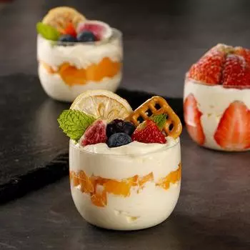 140 мл одноразовые круглые десертные чашки для вечеринки, йогурт, выпечка, закуска, шарик для мороженого, мусс, шарик для мороженого, пластиковые стаканчики для десерта