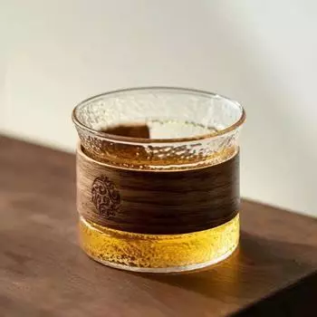 140 мл японская стеклянная чашка для чая, винная чашка, антиожоговая изоляция, заваривание чая, ярмарка, диспенсер для чая, персональная мастер-чашка 140ml