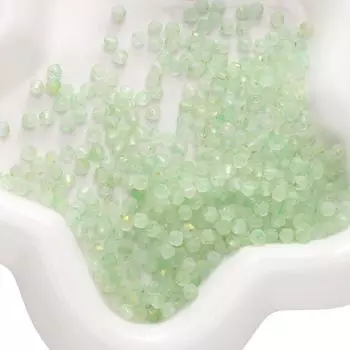 140 шт. двухконечные граненые стеклянные бусины, глазурь, посыпка, бисер для самостоятельного изготовления браслетов, ожерелий и ювелирных изделий зелёный