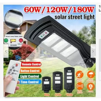 140 Вт 180 Вт 80 Вт солнечный уличный фонарь PIR датчик движения светодиодный уличный садовый настенный светильник 7500K с пультом дистанционного управления 192LED