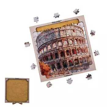 140 Wooden Plane Puzzles of The Colosseum, Laser Engraving Processing Irregular Special-shaped High-difficulty Puzzles