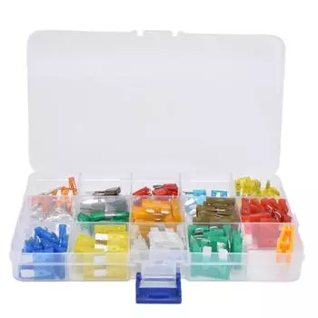140Pcs Car Blade Fuse Replacement Mini Automotive Fuses Assortment Kit with Clip 240A