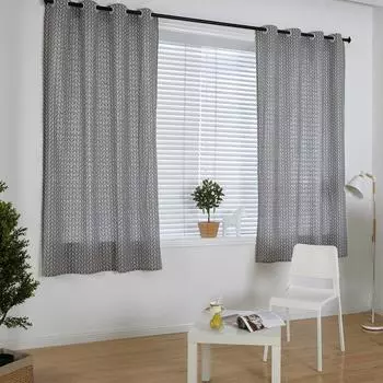 140x215 см люверсы верхняя занавеска на окно хлопок лен затемнение полузатенение геометрический эркер крышка декор дома гостиная 140x215cm&Grommets Top