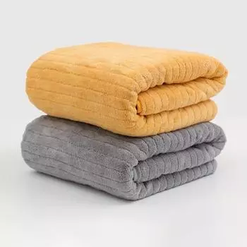 140x70 см банные полотенца впитывающие полотенца для душа твердые большие пляжные полотенца мягкие полотенца из микрофибры спа-салон банный халат купальный халат 70x140cm жёлтый