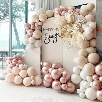 143 шт. хаки-коричневый латексный воздушный шар телесного цвета, гирлянда-арка, комплект для девочек, украшение для дня рождения, свадьбы, детского душа, вечеринки