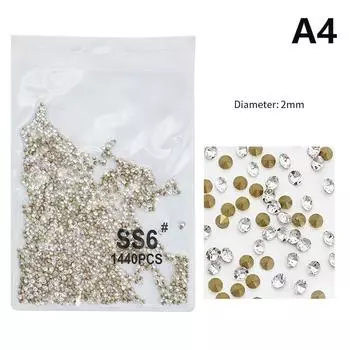 1440 шт. блестящие кристально чистые стразы без горячей фиксации с плоской основой стразы для шитья/ткани/дизайна ногтей стразы украшения