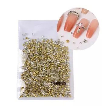 1440 шт. кристаллы для ногтей 3D нейл-арт стразы заостренные задние подвески драгоценные камни для ногтей украшения макияж одежда обувь 4