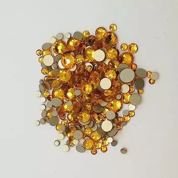 1440 шт. Ss3-ss20/1,3-4,8 мм круглые стеклянные драгоценные камни с плоской задней частью для рукоделия, одежда, танцевальные костюмы серебряный