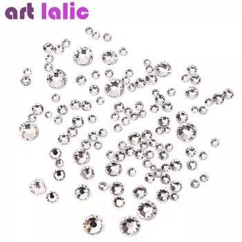 1440 шт./упак. стразы для ногтей, стекло, стразы, фольга, бриллианты, блестящее украшение