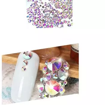 1440pcs Crystal Nail Art Rhinestones FlatBack Glitter Diamond 3D Tips Decoration
