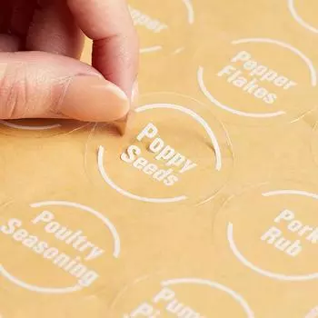 144 печатных этикеток для банок для специй, наклейки для кладовой, круглые наклейки для специй на доске