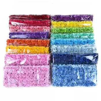 144 шт. Мини 2 см бумажные розы головки букет искусственный для свадьбы украшение дома скрапбукинг венок своими руками розовый