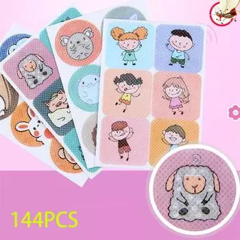 144 шт., мультяшные наклейки от комаров, летние, на открытом воздухе для взрослых и детей