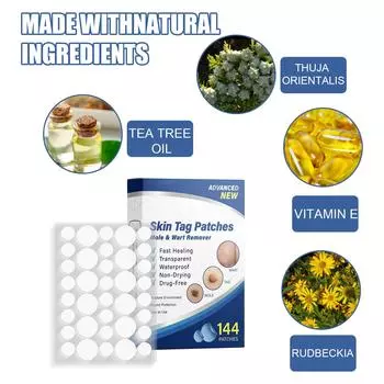 144 шт. Пластыри для удаления - эффективное средство для удаления пятен на коже, нежное очищение кожи тела, быстродействующие и водонепроницаемые, подходят для всех типов кожи