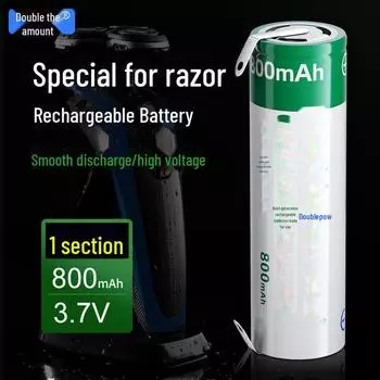 14500 3,7 В плоская перезаряжаемая литиевая батарея с ножками для сварки, 800 мАч для бритвы 2960mwh single battery