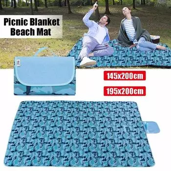 145x200/195x200 см Водонепроницаемый Складной Пляжное Одеяло Открытый Портативный Коврик Для Пикника Расширенный Минимализм Коврик Для Кемпинга Пляжное Одеяло 145x200cm